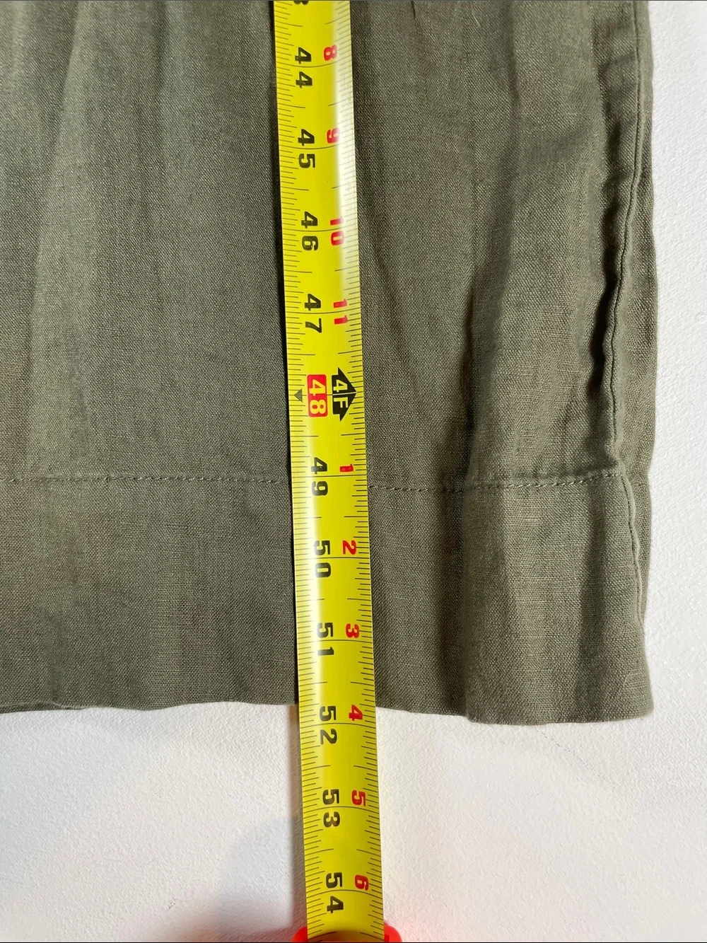 EVERLANE Linen Wrap Short-Sleeve Jumpsuit with Tie Waist in Kalamata - Size 14